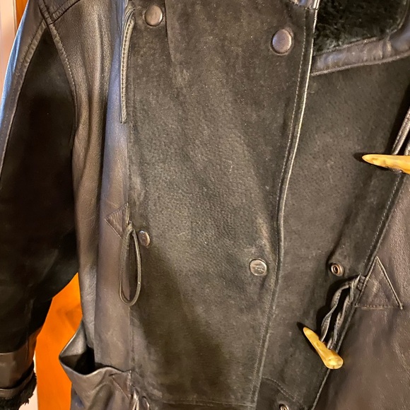 Leather & Suede Coat - Picture 3 of 6
